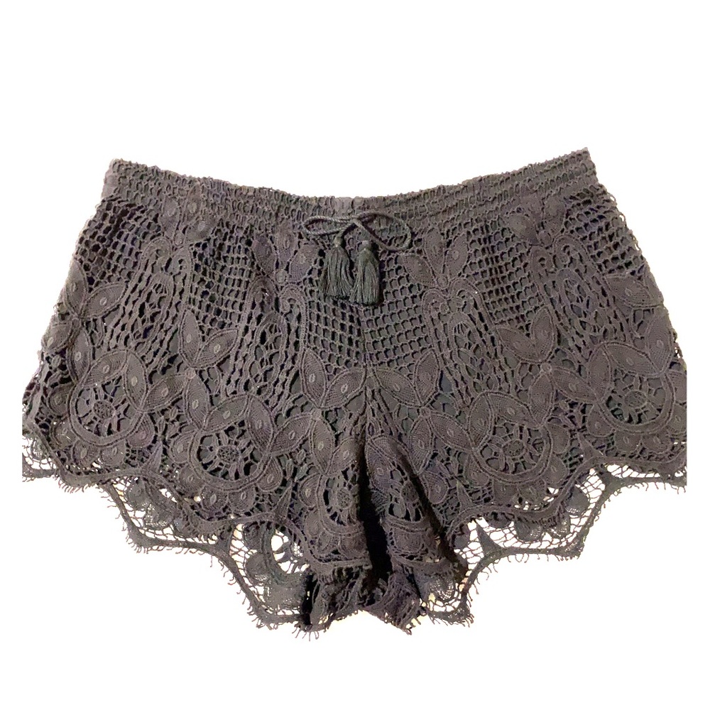 Lacy swim cover up shorts